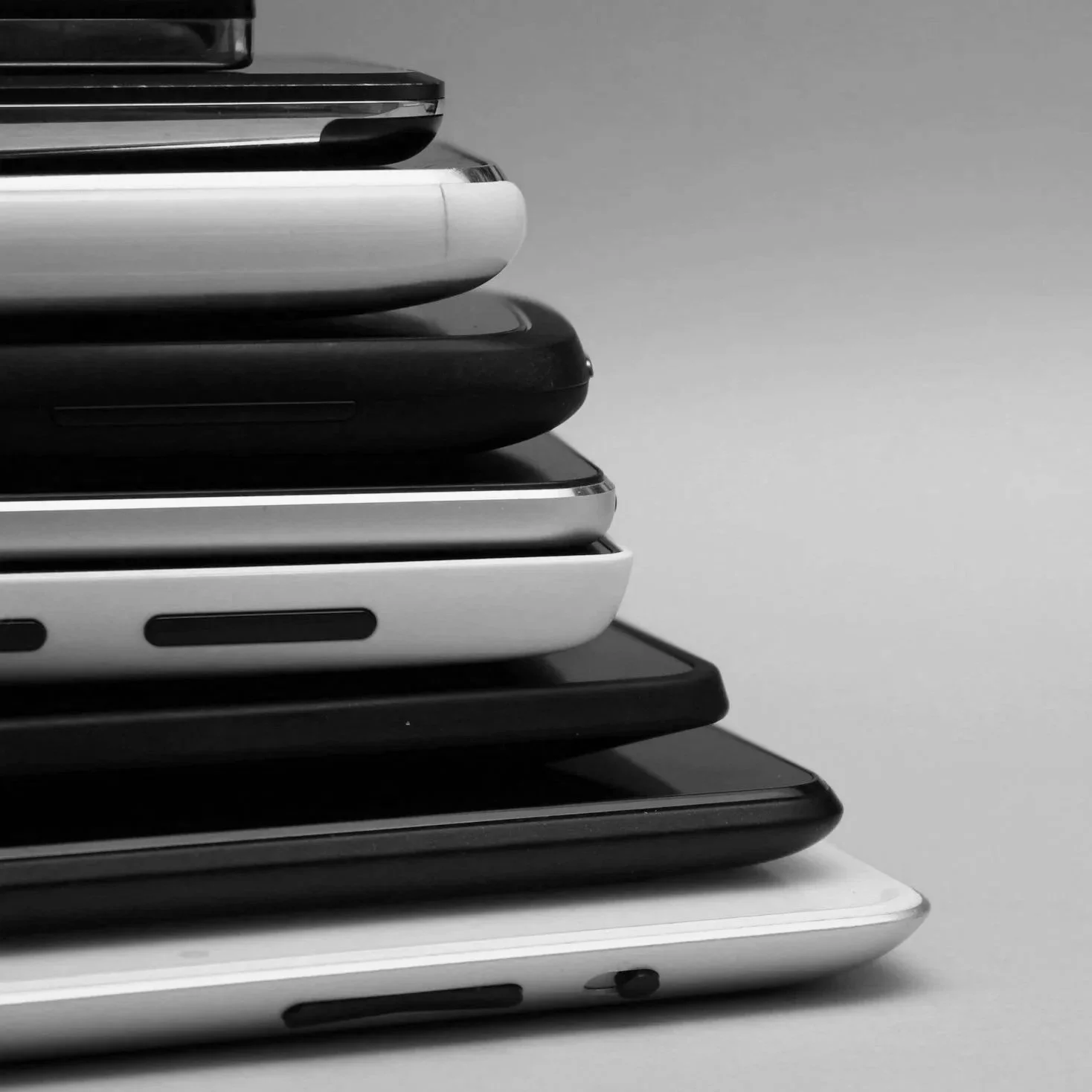 Stack of devices ready for refurbishment